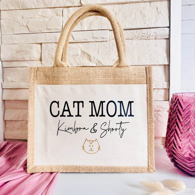 Shopper | Jute I DOG MOM I CAT MOM | in 2 Größen