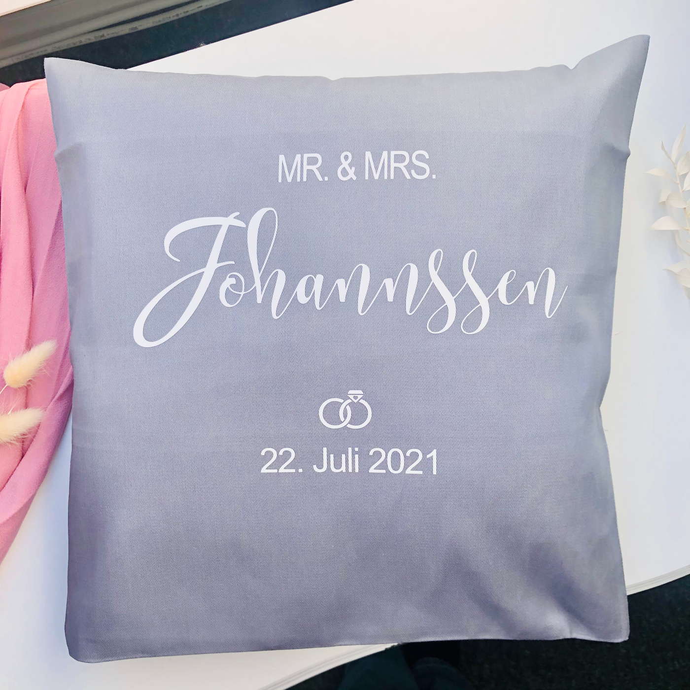 Kissenbezug | Nachname | Mr & Mrs | Mr & Mr | Mrs & Mrs