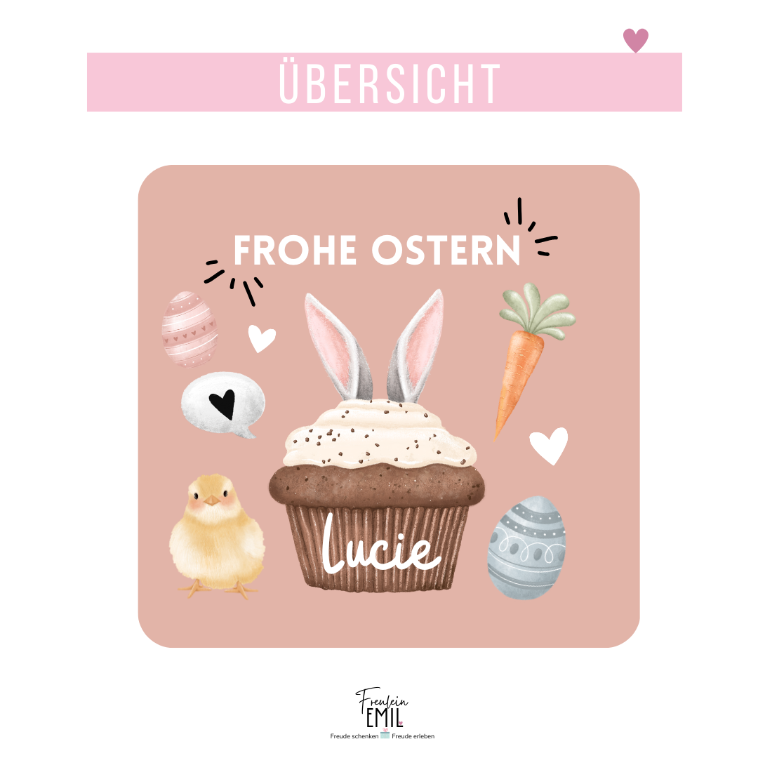 Jutetasche | Frohe Ostern - Cupcake